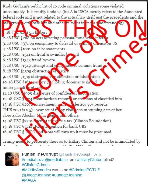 TrashTheCorrupt's tweet photo. @IndctEliteCrims @YankiDoodlCandi @WilliamO_Ritez @EloquentSpur @KinMapper @FoxNews @JudgeJeanine @jessebwatters @WattersWorld @SenJohnMcCain @SenJohnThune @SenJohnBarrasso @SenJohnKennedy @JohnCornyn @senmarcorubio @USAGSessions @TheJusticeDept @POTUS @realDonaldTrump @KellyannePolls @SenRonJohnson @SenatorBurr @TomCottonAR @SenThomTillis @SenatorTimScott @LindseyGrahamSC @SenTedCruz @HappeningNow @SpecialReport @OutnumberedFNC @greta @RepKinzinger @SpecialistsFNC @ericbolling @newtgingrich @TheView @SenateGOP @SenateDems @SenShelby @JeffFlake @JohnBoozman @SenCoryGardner @Perduesenate @SenatorIsakson @MikeCrapo @SenatorRisch @SenDonnelly @SundayFutures @marykissel @EdRollins RIght's at fault
when will any of #3Clintons be investigated legally?
Y #MediaBuzz #JudgeJeanine #WattersWorld #JudgeNap #Greta Y?
#MALA https://t.co/s9xBHn11Nc