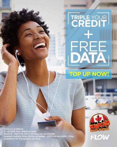 yowronto's tweet photo. Triple Your Credit Plus Free Data With FLOW #Topup - Get More Deals At @YOWronto Music Festival #tessannechin https://t.co/w7IZXV7Gv7 https://t.co/6OUEHNOo4Z