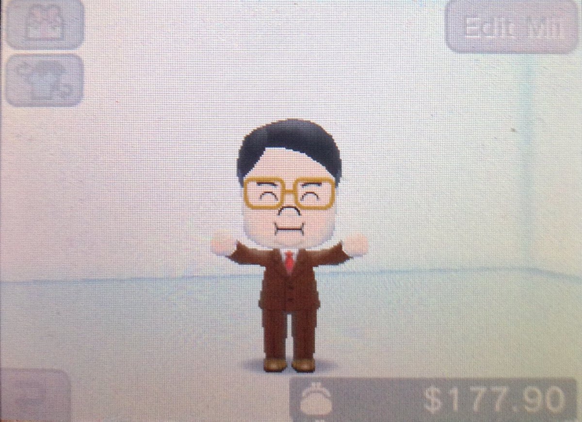 WooWork's tweet image. Added dad to “Tomodachi Life" on the 3DS, though he died in ’88. Trippy to see my virtual self  w/ my virtual dad. Happy virtual Dad’s Day 😋