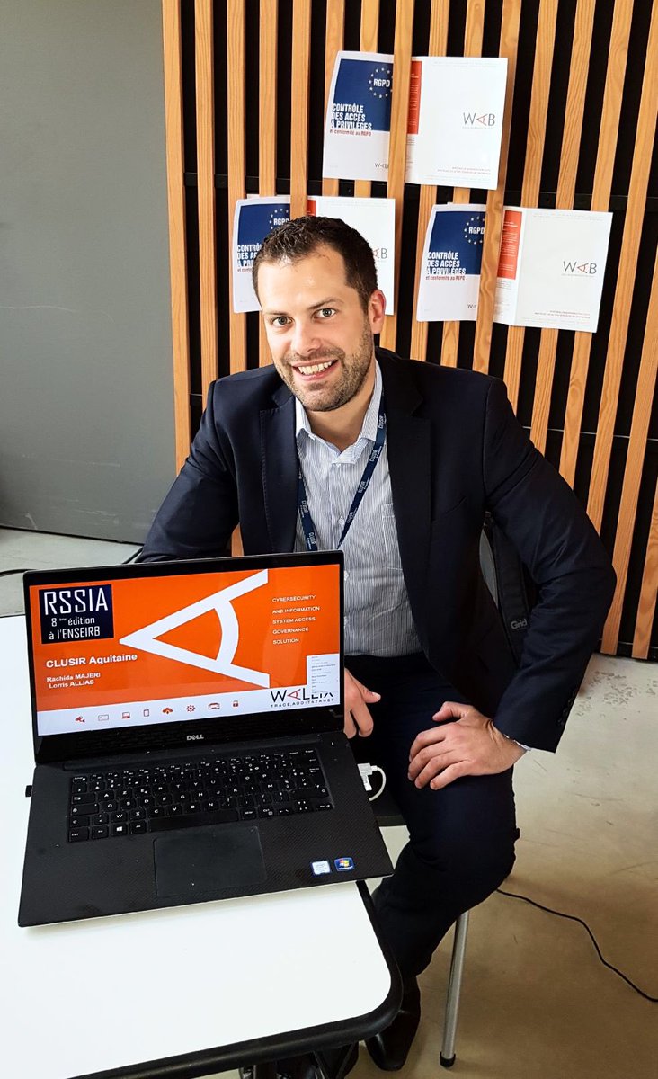 FredGOUTH's tweet photo. #CyberSécurité: Le @clusiraqui et moi même remercions notre sponsor @wallixcom #Conférence #RSSIA2017 https://t.co/H7xQKttDos