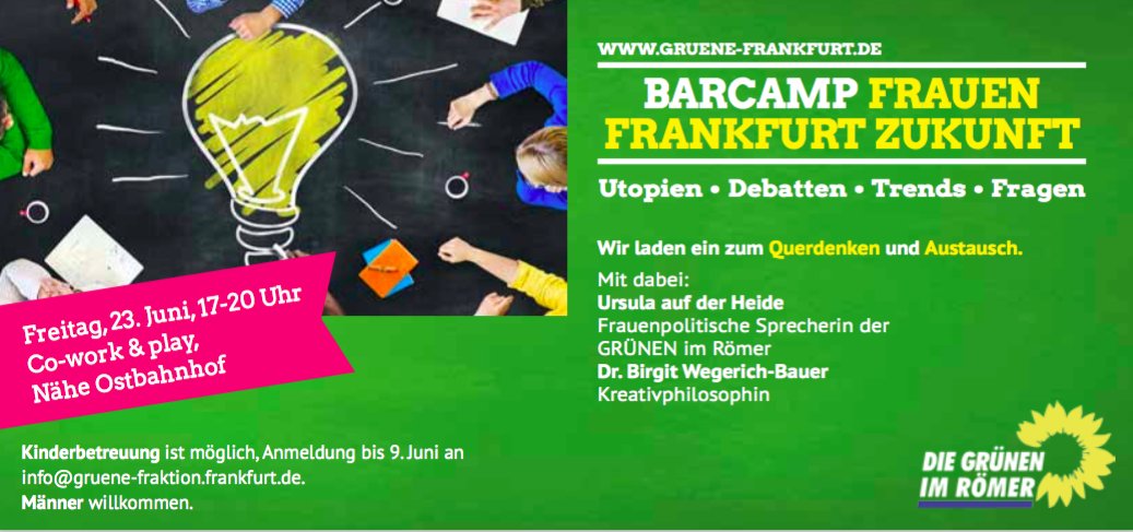 Spannende Frauen, abgefahrene Location, inspirierende Gespräche
Einladung an alle, die gerade ihre Wochenplanung machen u Freitag Zeit haben