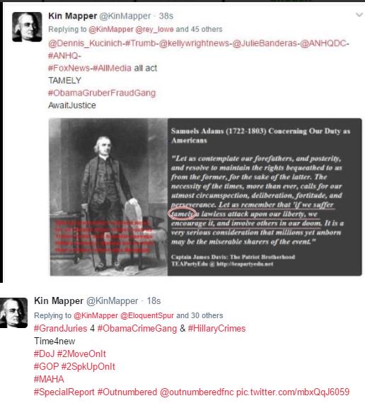 TrashTheCorrupt's tweet photo. @KinMapper @rey_lowe @seanhannity @Varneyco @OutnumberedFNC @TheFive @CNN @MSNBC @FoxNews @foxandfriends @HillaryClinton @TheJusticeDept @POTUS @realDonaldTrump @kellyanneconway @KellyannePolls @CBSThisMorning @greta @GMA @SandraSmithFox @LouDobbs @jessebwatters @charlierose @SpecialistsFNC @ericbolling @joepiscopo @WattersWorld @JudgeJeanine @ElizabethPrann @JERonFNC @AndrewCMcCarthy @Dennis_Kucinich @kellywrightnews @JulieBanderas @ANHQDC @MariaBartiromo @SundayFutures @MediaBuzzFNC @HowardKurtz @GovMikeHuckabee @AmbJohnBolton @TomFitton @JudicialWatch @SenJohnMcCain @JohnCornyn @TheStoryFNC @IngrahamAngle @newtgingrich @LizWFB @ArthelNeville must ask
Why  #SpecialCounsel 4 Russia &amp;
none4
#3Clintons &amp; #ObamaGruberFraudGang
#JudgeJeanine #JudgeNap
#MALA
#MAHA https://t.co/ymUFurZ8CW