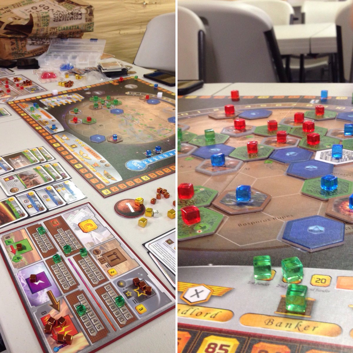 TeamGeimer's tweet photo. @DGMarathon getting spanked at #TerraformingMars #definitionoffiddly #somanycards https://t.co/zAMQptUV7Z