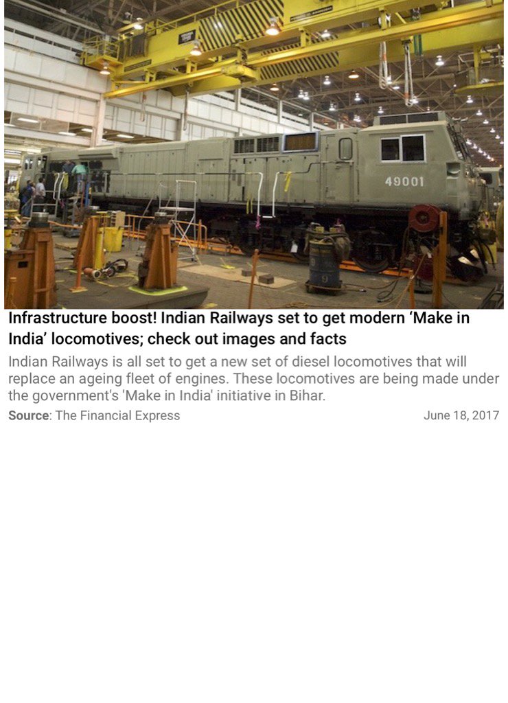 YourAstroSaint's tweet photo. Infrastructure boost! Indian Railways set to get modern ‘Make in India’ locomotives; https://t.co/bgNYijNBAY