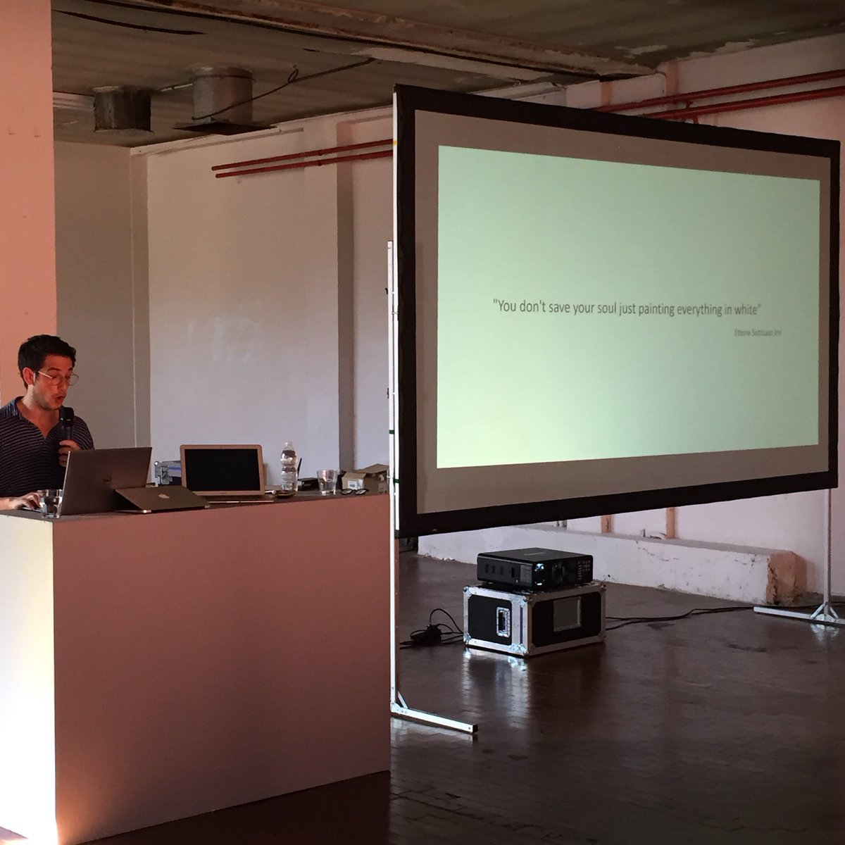KnudWalter's tweet photo. @Furmadamadam lecturing #AssabOne @SaturatedSpace simply brilliant #milanoarchweek https://t.co/aWU9iHqbpv