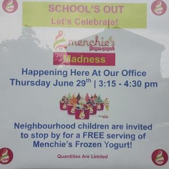 Hey #StClairWest! Your favourite real estate agent <a href="/JosieStern/">Josie Stern Team</a> is holding an end of school frozen yogurt party on June 29 from 3:15 to 4:30!
