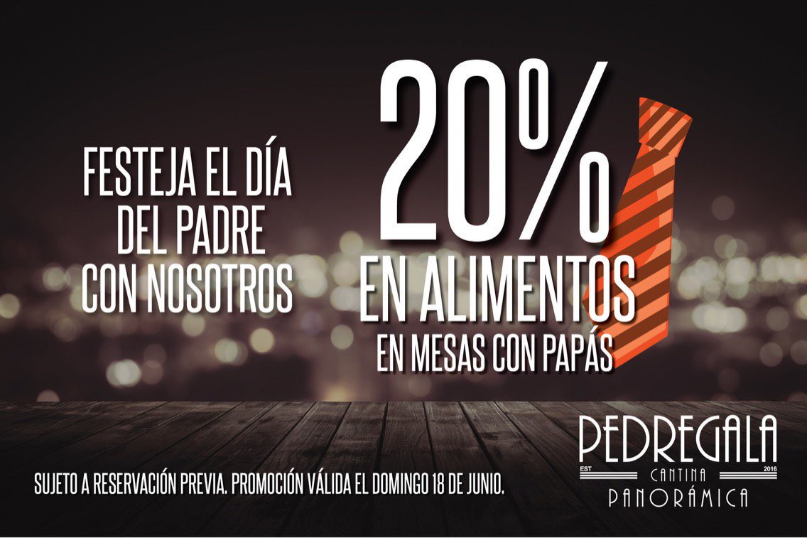 PedregalaMx's tweet image. Hoy es día para festejar a papá a lo grande. Los esperamos. #DíaDelPadre #PDGL #CantinaPanorámica