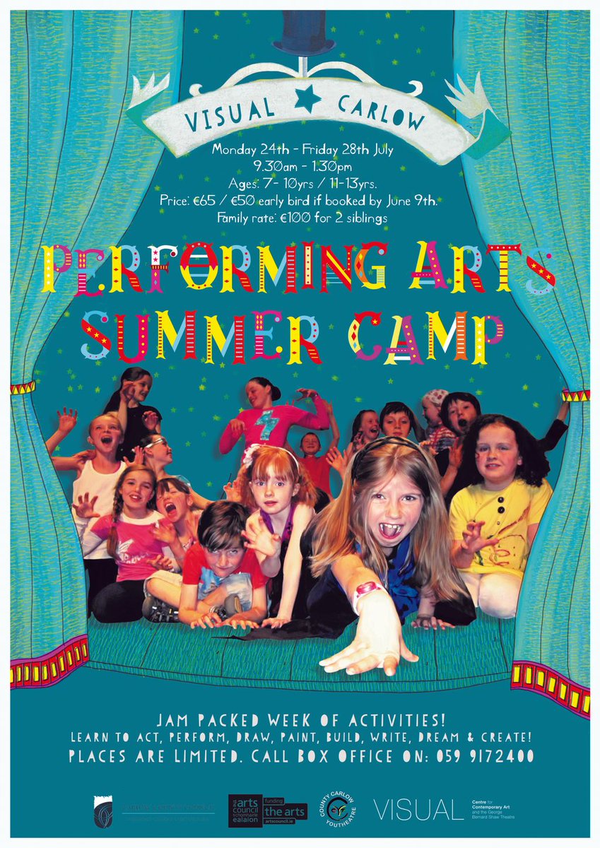 . @CCYouthTheatre in conjunction with #VISUAL is delighted to announce an exciting new Summer Arts Camp 24-28 July! buff.ly/2rt1a9E