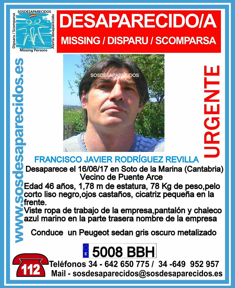 guardiacivil's tweet photo. #Colabora
Fco. Javier ha #desaparecido en Soto de la Marina #Cantabria
Si lo viste a él o a su coche llámanos
☎062
☎112
Dale RT https://t.co/emeR1kA18R