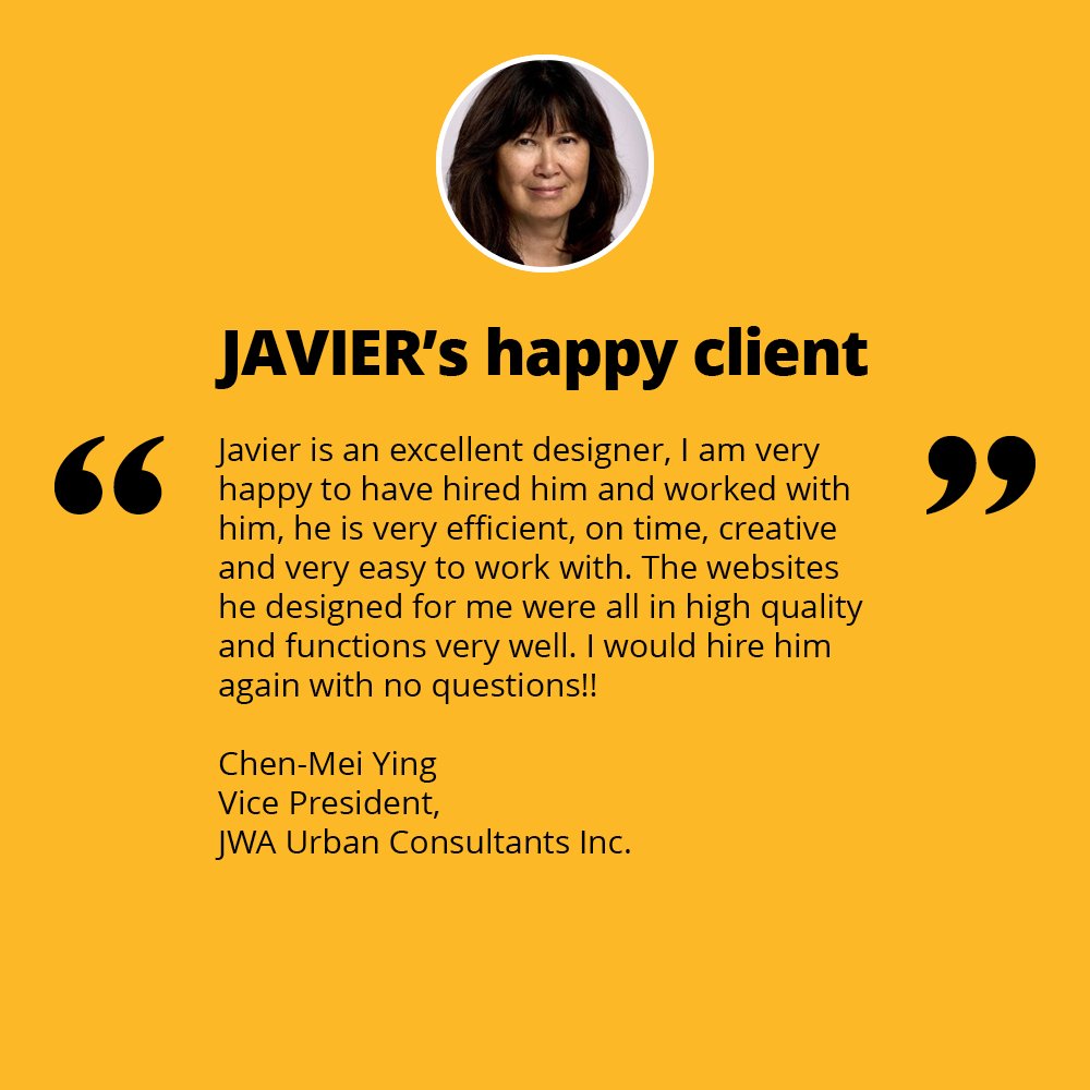 joinJavier's tweet photo. #ClientTestimonial
Javier is an #ExcellentDesigner,I am very happy to have hired him and worked with him, he is #VeryEfficient, #OnTime https://t.co/ptutuPEACP