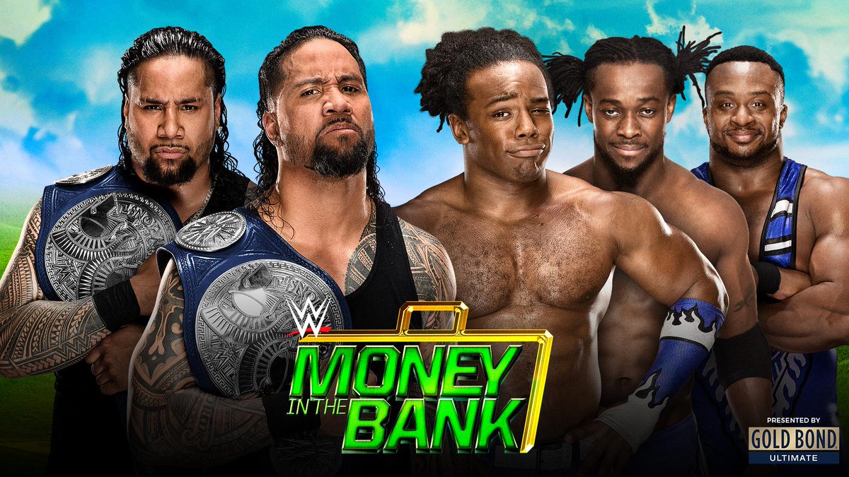 WWE's tweet image. Can #TheNewDay storm onto the #SDLive tag team division scene by taking the #TagTeamTitles from the @WWEUsos? #MITB wwe.com/shows/moneyint…