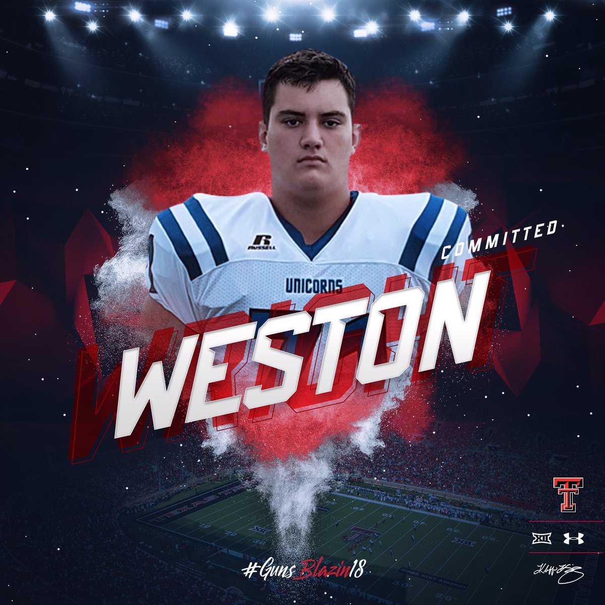 westonwright61's tweet image. After much prayer and deliberation, I'm proud to announce that I am committing to Texas Tech University! @CoachJonesB #GunsBlazin18
