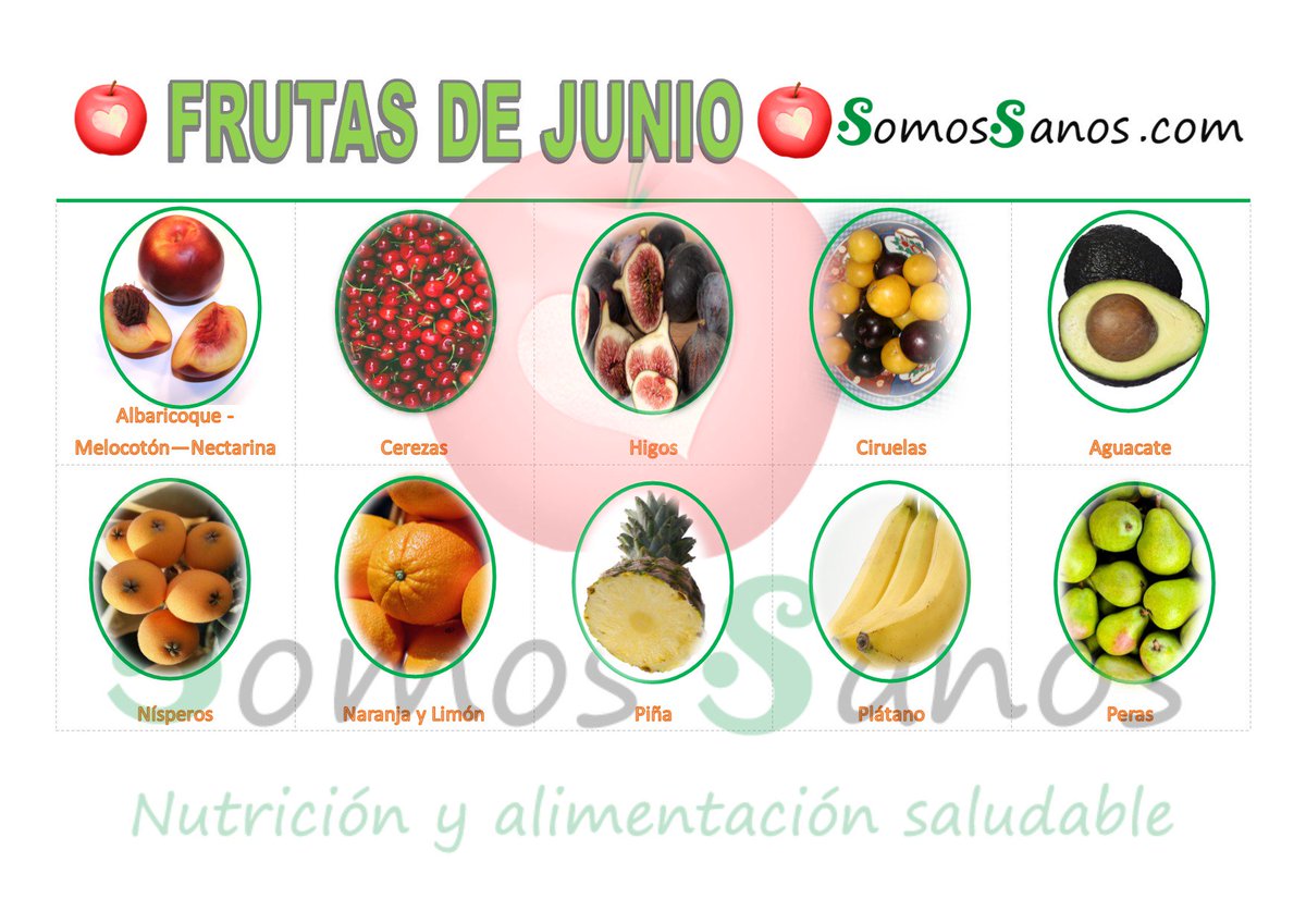 SomosSanospcom's tweet photo. Distruta y aprovéchate de las frutas de temporada. #somossanos #frutasdejunio https://t.co/PE8lfINB03