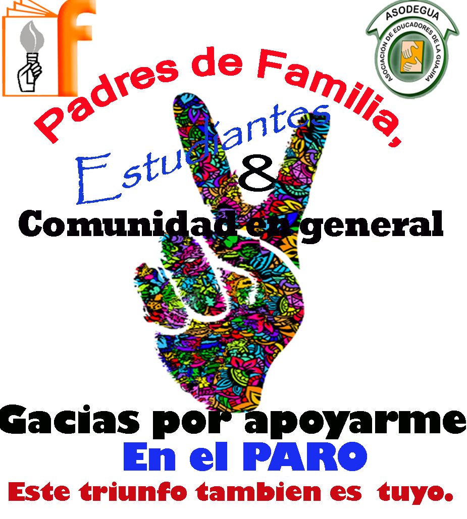 asodegua1's tweet photo. Luego d la victoria lograda a través d la huelga, qda un gran sentimiento d gratitud con tod@s los q nos apoyaron El triunfo también es suyo https://t.co/NUzFEst9M0