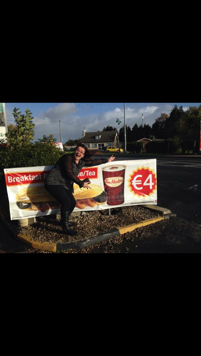 Angtrendz's tweet photo. @TimHortons we travel to Ireland to get the taste of home 😆😁 #allroadtripsstartwithtims https://t.co/RgSMqDR8IX