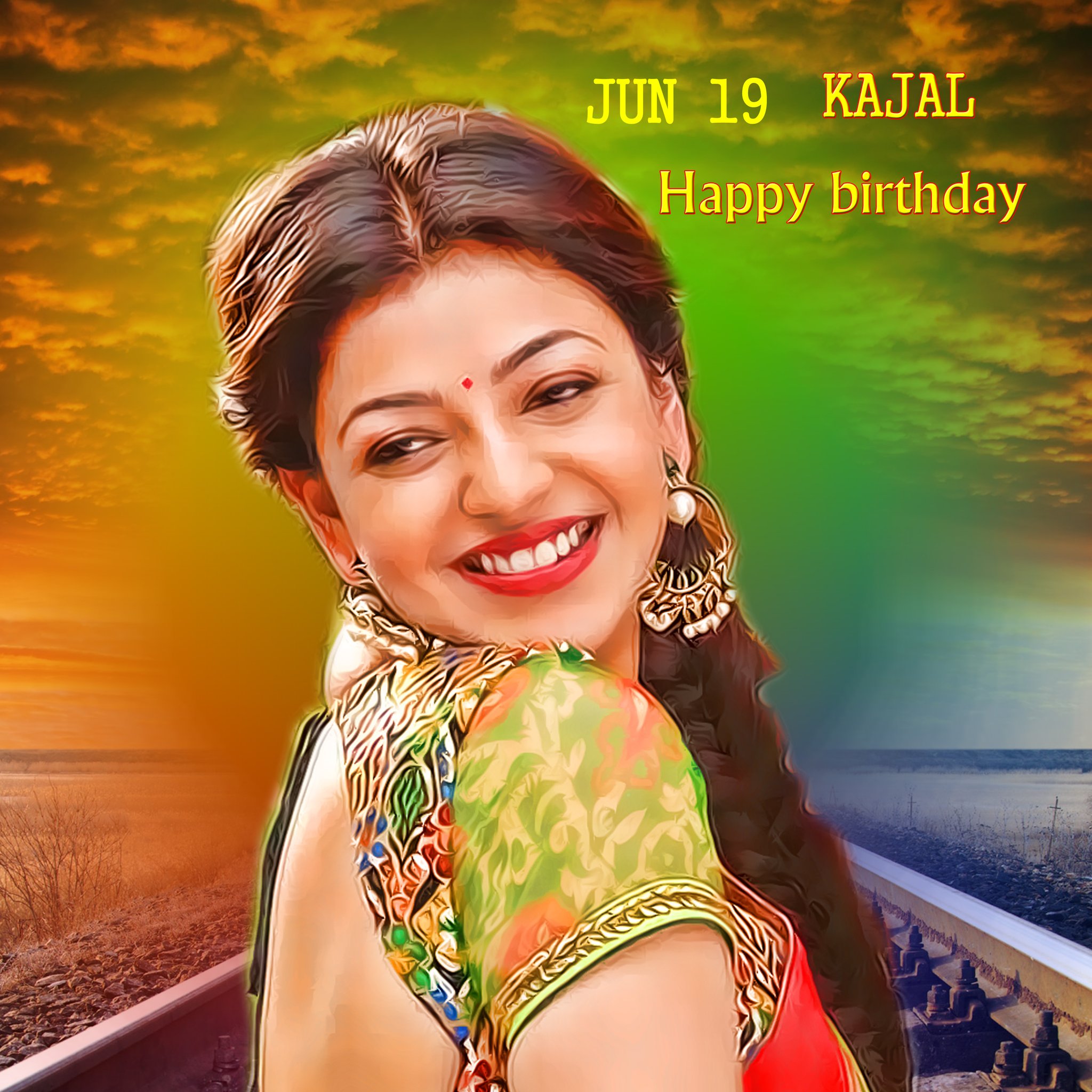 Happy birthday kajal agarwal my cute baby      