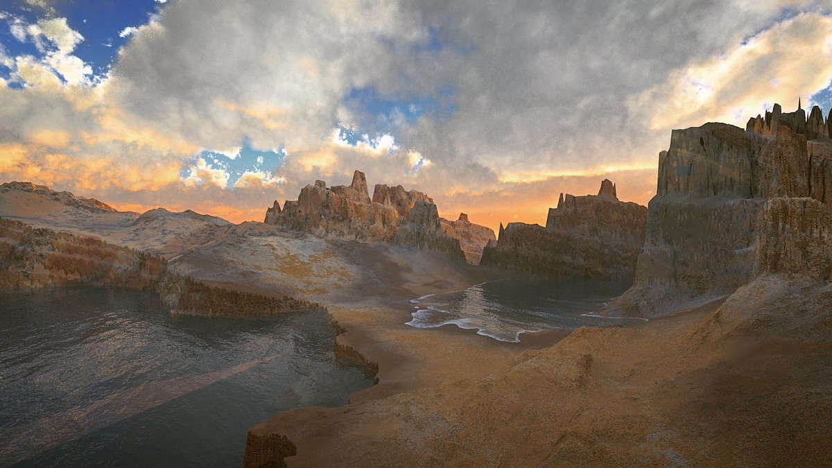 BenEshagpoor's tweet photo. "Non-Alien Planet" | #Almost #Everyday #DailyRender #3D #3Dart #DigitalArt #Vue2016 @e_onsoftware #DigitalLandscape #LandScapeLovers https://t.co/O34nWavQXM