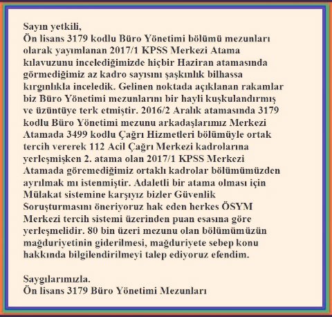 #3179BüroYönetimiKadroİstiyor
Biz magdurlara ses verilsin lütfen
<a href="/metinmaytalman/">Metin Maytalman</a>
<a href="/Cengizyavili/">Dr. Cengiz YAVİLİOĞLU</a>
<a href="/_cevdetyilmaz/">Cevdet Yılmaz</a>
<a href="/MustafaSentop/">Mustafa Şentop</a>
<a href="/hcakirtas58/">Hüseyin Çakırtaş</a>