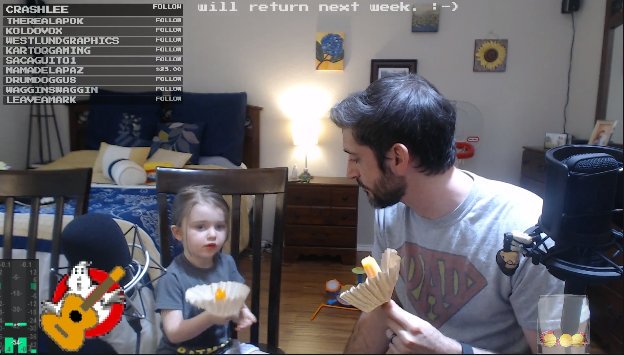 DoReEgonMusic's tweet photo. Fun front page stream with my girls today! 😍 Apologies for the abrupt end - our cat unplugged the router... 🙀 https://t.co/UzGxkrpHzV
