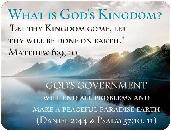 about_Jehovah's tweet photo. The restoration of the earth to paradise by God's Kingdom with Christ as King is the theme of the Bible  https://t.co/tWOc92rb30  //