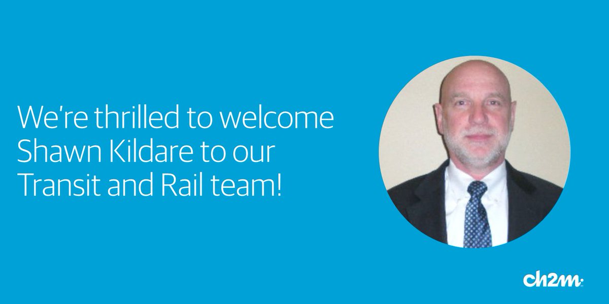 JacobsConnects's tweet photo. Welcome #CH2Mer Shawn Kildare to our growing #transit and #rail practice. Want to join our team? Go here: https://t.co/HUrxAt6zNC https://t.co/FG77asWSwC