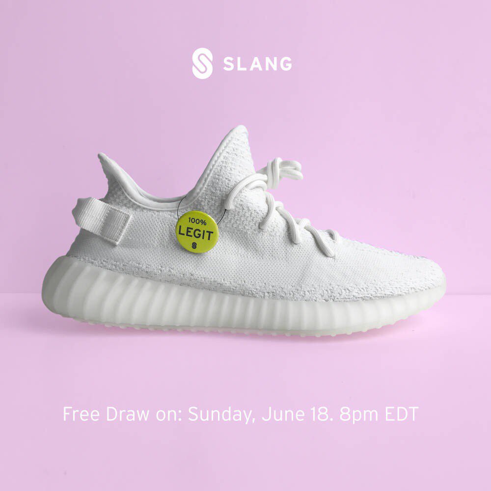 DjTedlos's tweet photo. Win this "Yeezy Boost 350 V2" in the free weekly draw on Slang · https://t.co/lxtOKFk7S1 https://t.co/dCx1oLssTp
