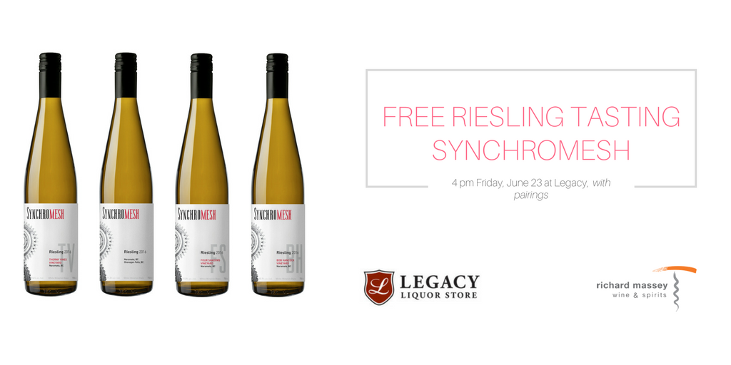Rocking out this <a href="/SynchromeshWine/">SynchromeshWines</a> Riesling tasting this Friday <a href="/LegacyLiquor/">Legacy Liquor Store</a> Magic of Riesling - pairings with sweet, spicy &amp; salt! 4 pm
