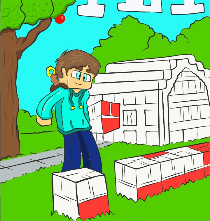 DiamondToons's tweet image. Working on another lil Minecraft cartoon styled drawing edit👌😎💎