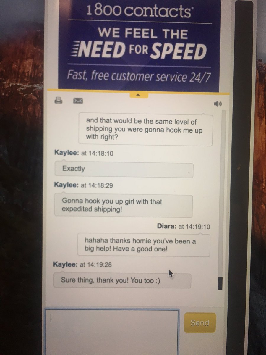 dvicedomoney's tweet photo. today's episode of just diara things: live chats 1-800-contacts for assistance with order, becomes best friends with employee https://t.co/BVCvX2BTmn