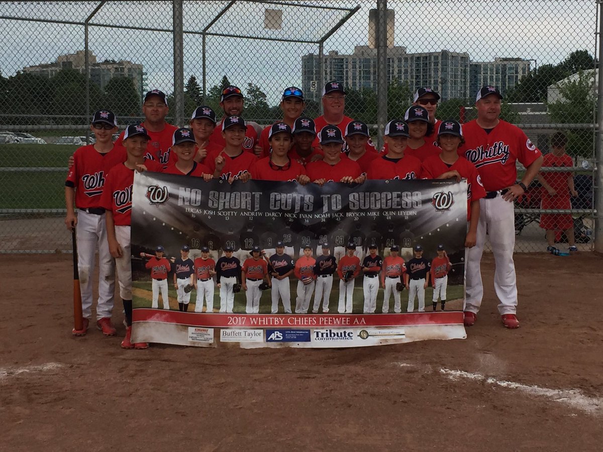 baseballwhitby's tweet photo. Congrats to the Whitby Chiefs Peewee T2, winning the 16th annual Peewee Fathers Day Classic!! https://t.co/zrHzH0Sprc
