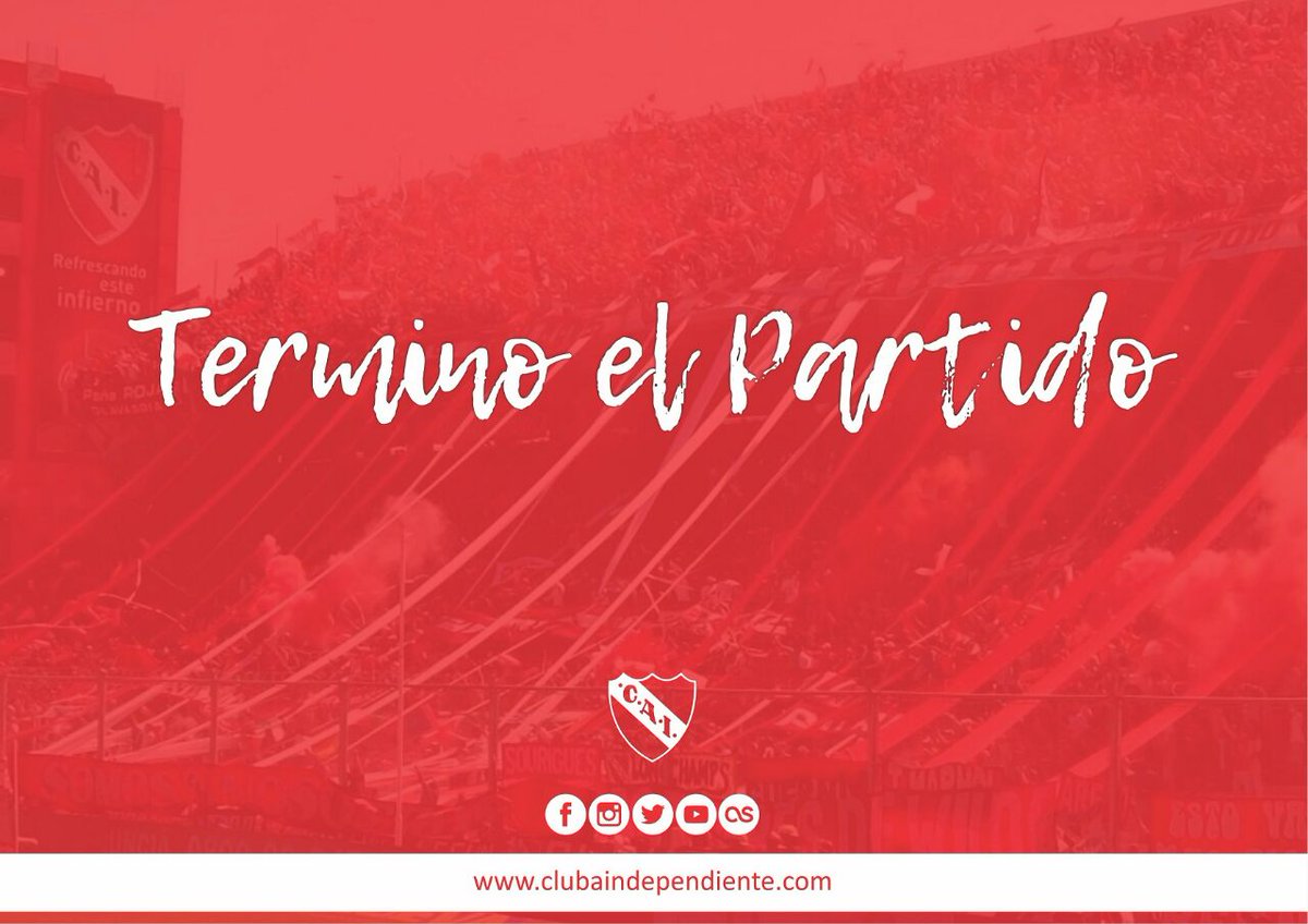 Independiente's tweet photo. #CAIvOLI - Final del partido. #Independiente igualó 1 a 1 ante #Olimpo, en el #LdA. https://t.co/VuH0vzRCqQ