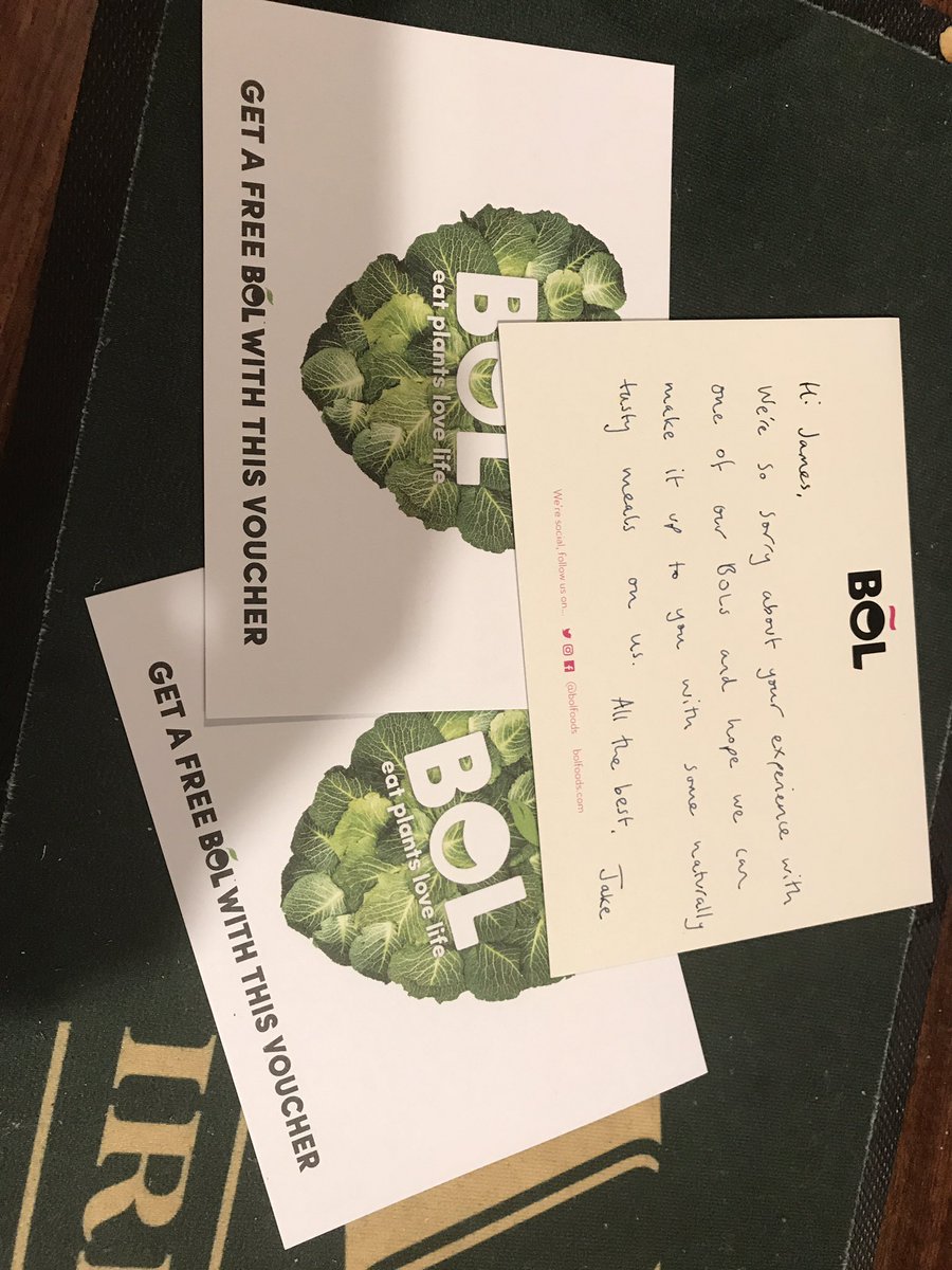 JimJiminniJim's tweet photo. Dear world, this is how you do PR #PersonalInteraction #MakeThingsRight #Bol @BolFoods https://t.co/620TazvOpr