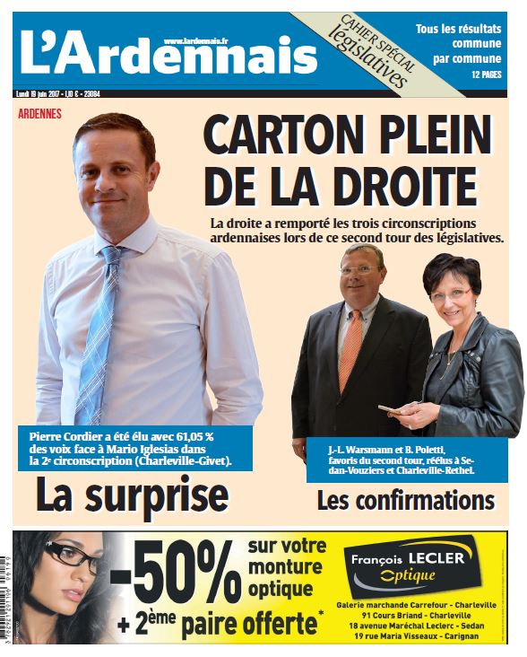 _lunion's tweet photo. Voici la Une de L'Ardennais de ce lundi https://t.co/HrHsfxNHQE