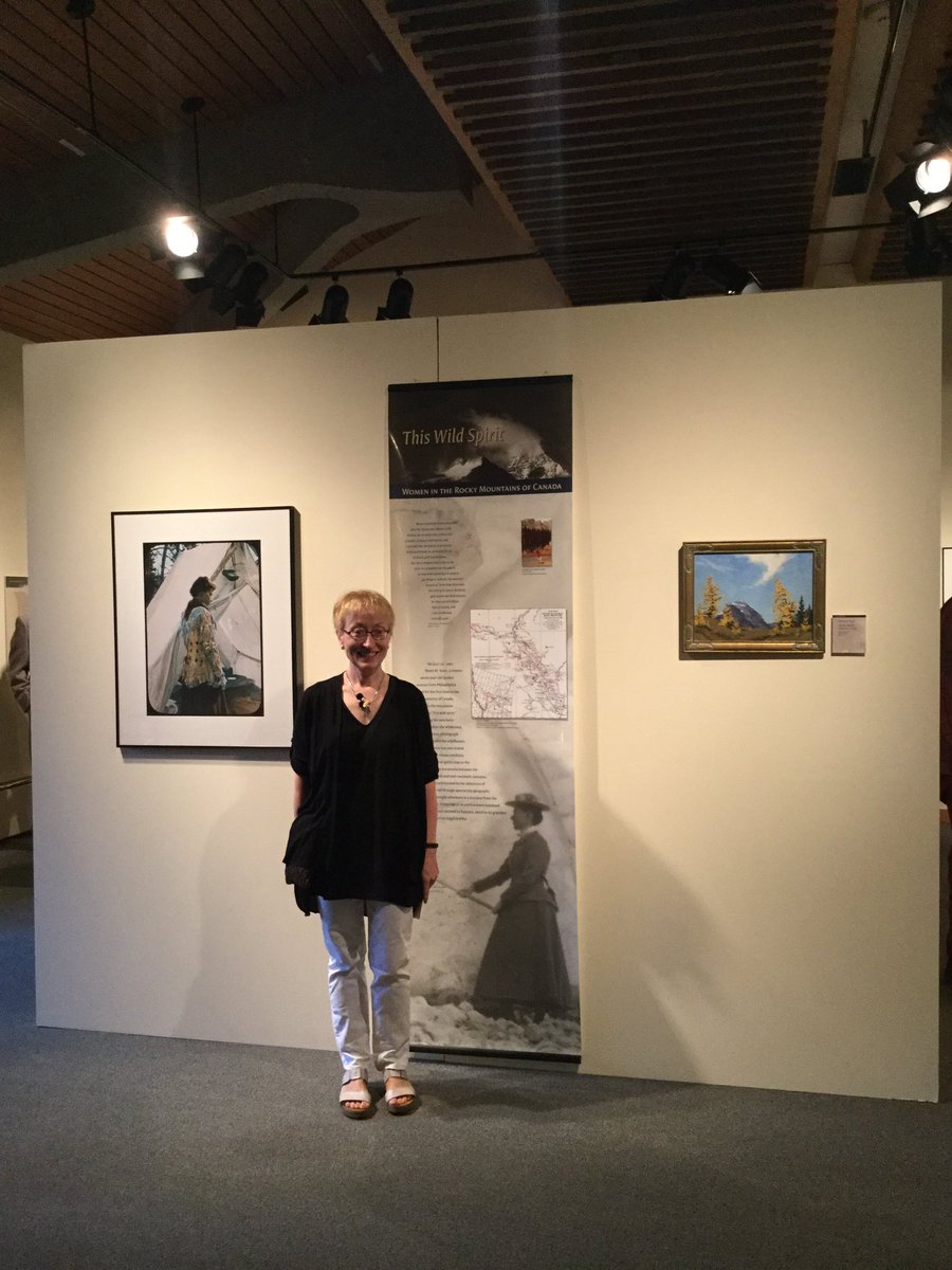 whytemuseum's tweet photo. Curator and author Colleen Skidmore celebrates her exhibit 'This Wild Spirit: Women in the Rocky Mountains of Canada' #backtobanff #HERstory https://t.co/UgsSI9KR5v