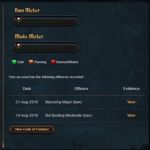 BenjaminSelwyn's tweet photo. @JagexHelpSamo @Morril @JagexSupport Dunno if this helps, It  confuses me cause of the meters, I logged on as well and first time i logged on it said BAN second time loggedin OK https://t.co/XenjrhtYrf