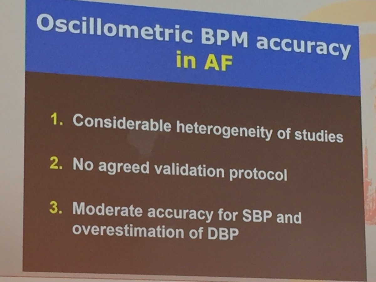 AnastasiaSMihai's tweet photo. #BloodPressure Measurement during AF:
#Ausculatory - uncertain accuracy
#ABPM - valid
#oscillometric -overestimate DBP https://t.co/bLDw1MiPnN