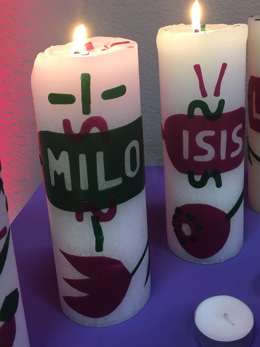 Bij de finish van de <a href="/stofwisseltour/">Stofwisseltour 2013</a> stonden deze mooie kaarsen 🕯💖🕯