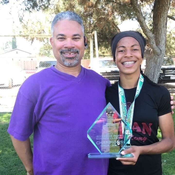 NickfromDuke's tweet image. Perfect Father's Day. She scored both game winning goals. Champs once again.