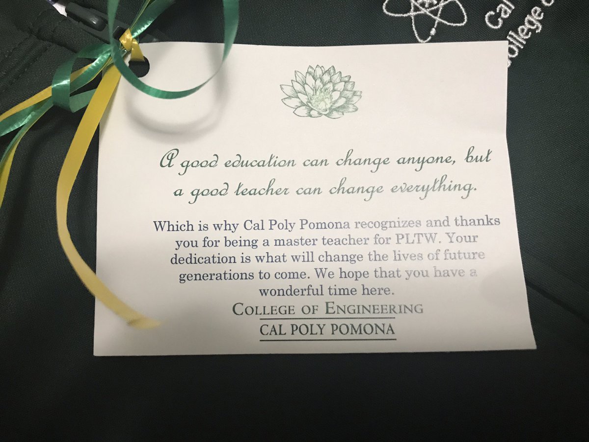Mrsklgarcia's tweet photo. So happy to teach @PLTWorg Gateway DM at Cal Poly Pomona this week! I have been so lucky with my assignments this year! #CPPPLTW2017 https://t.co/KALTHtgLJM