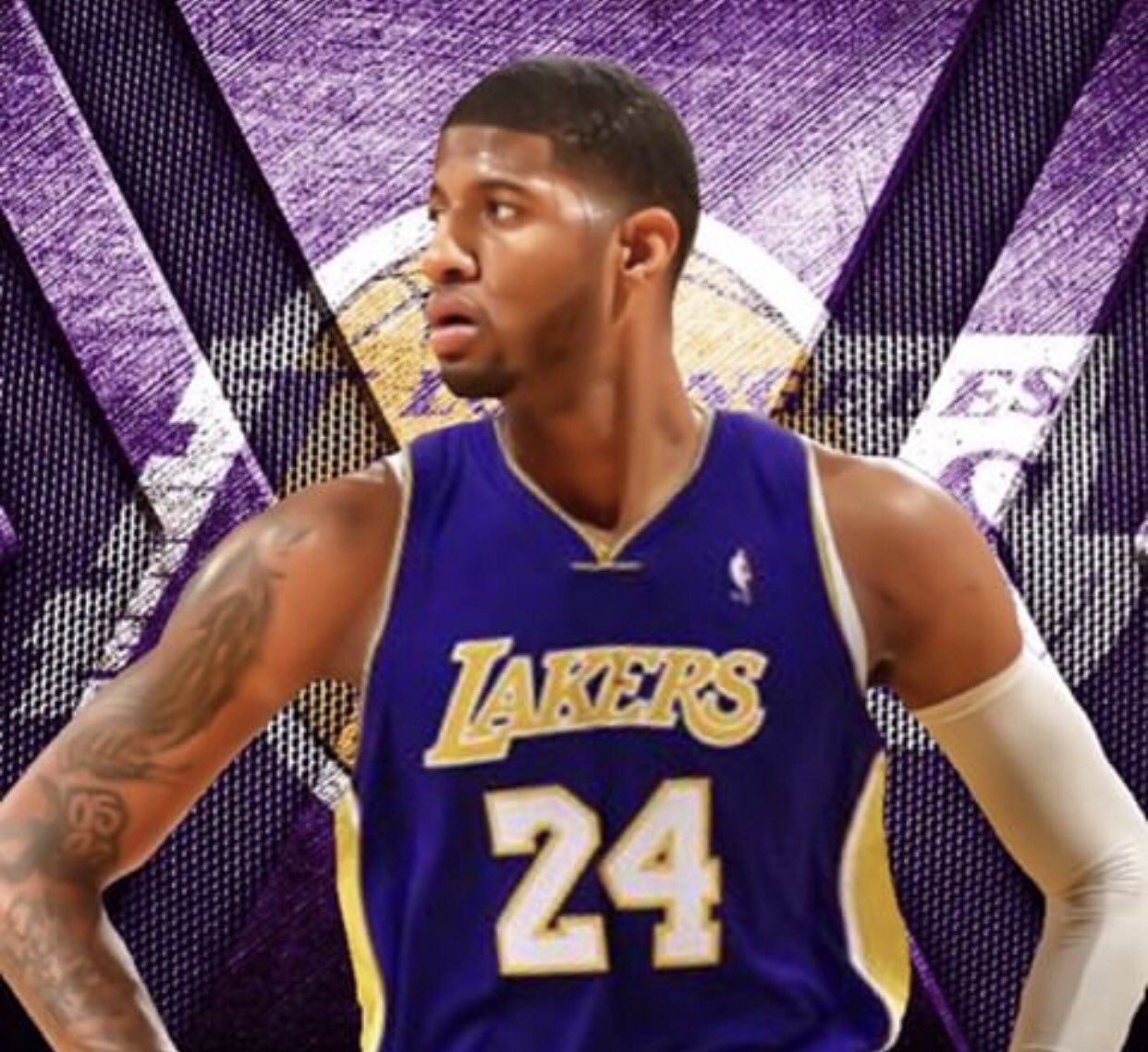 Paul george hotsell lakers jersey