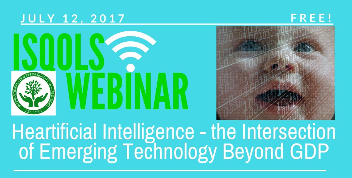 ISQOLS_org's tweet photo. FREE ISQOLS Webinar, July 12th, 10am PST! #heartificialintelligence https://t.co/dtqBQ4lFaV @johnchavens @LauraMusikanski https://t.co/sGiigzocFv