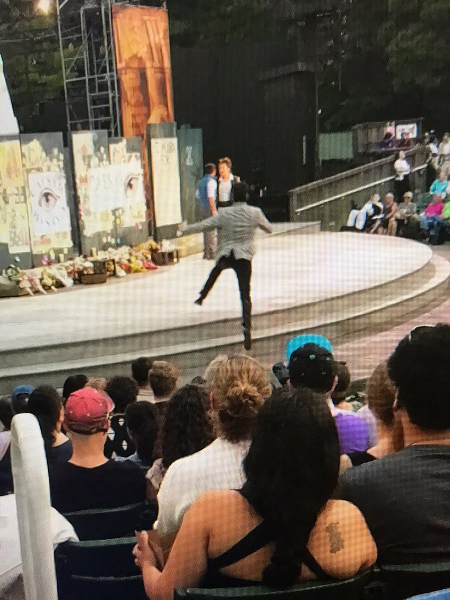 ANOTHER protester storms the stage of Trump assassinating play in New York