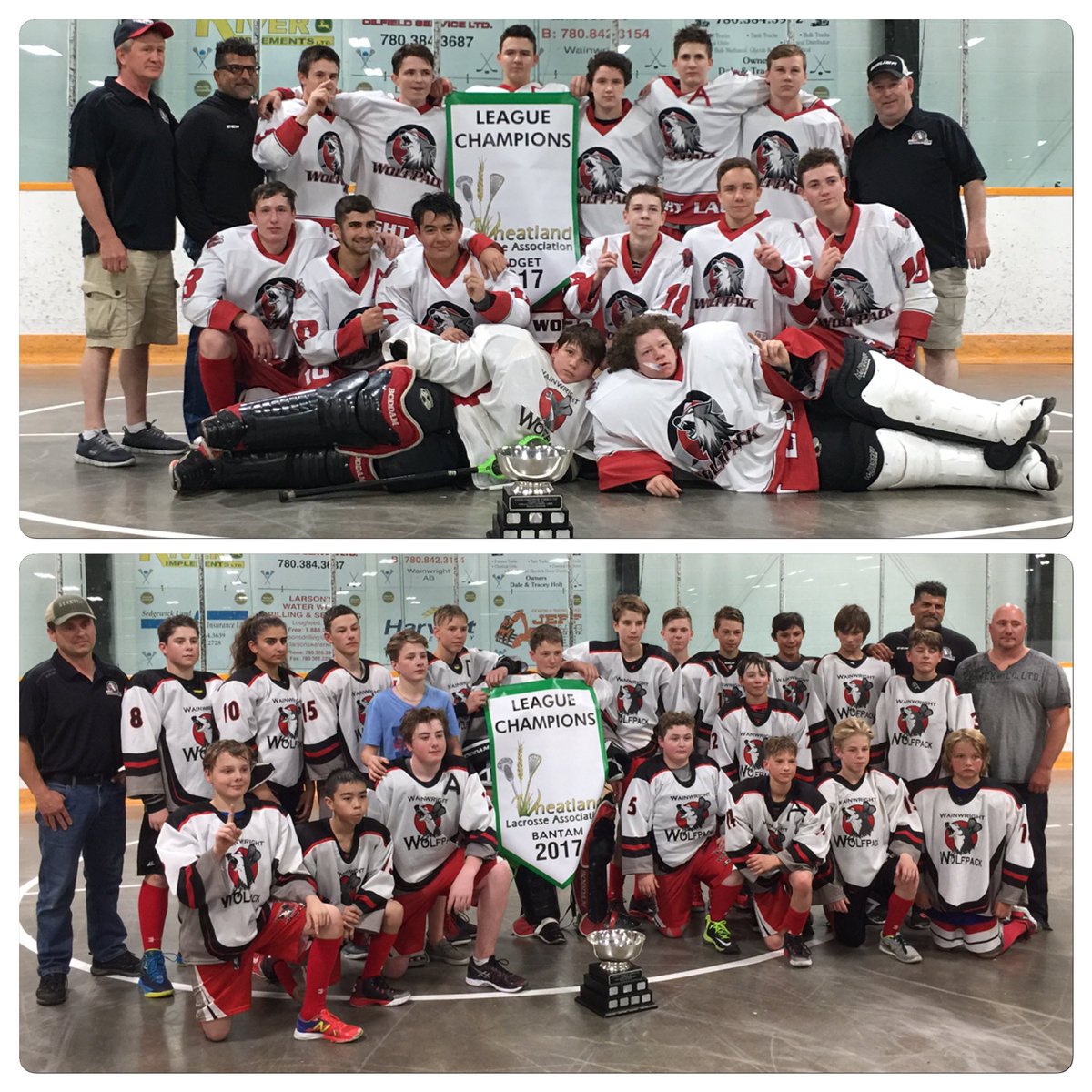 CONGRATS Wolfpack Midgets &amp; Bantams on being Wheatland League champs! Provincial bound 2 Lethbridge in July! #historybeingmade #Big4NoMore