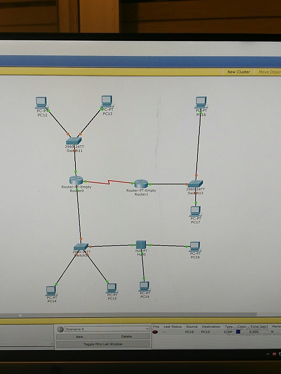 Pekivlog's tweet photo. No estoy hecha para Cisco Packet, no lo estoy. Una semana liada haciendo ejercicios y todavía no me conecta la red WAN. 😡 https://t.co/XVueK707cc