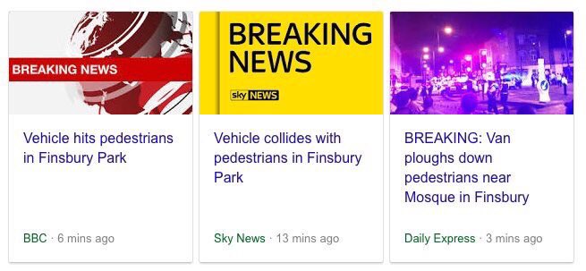 SaysHummingbird's tweet photo. NO, the "vehicle" didn't just drive itself into worshippers

This is a terrorist attack

The perpetrator is a white terrorist

#FinsburyPark https://t.co/Z3xeHDF2Ga