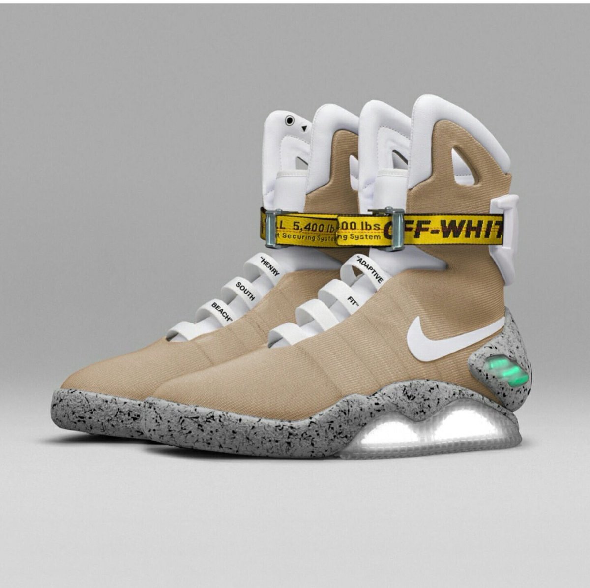 Unipreme's tweet image. off-white x nike air mag concept