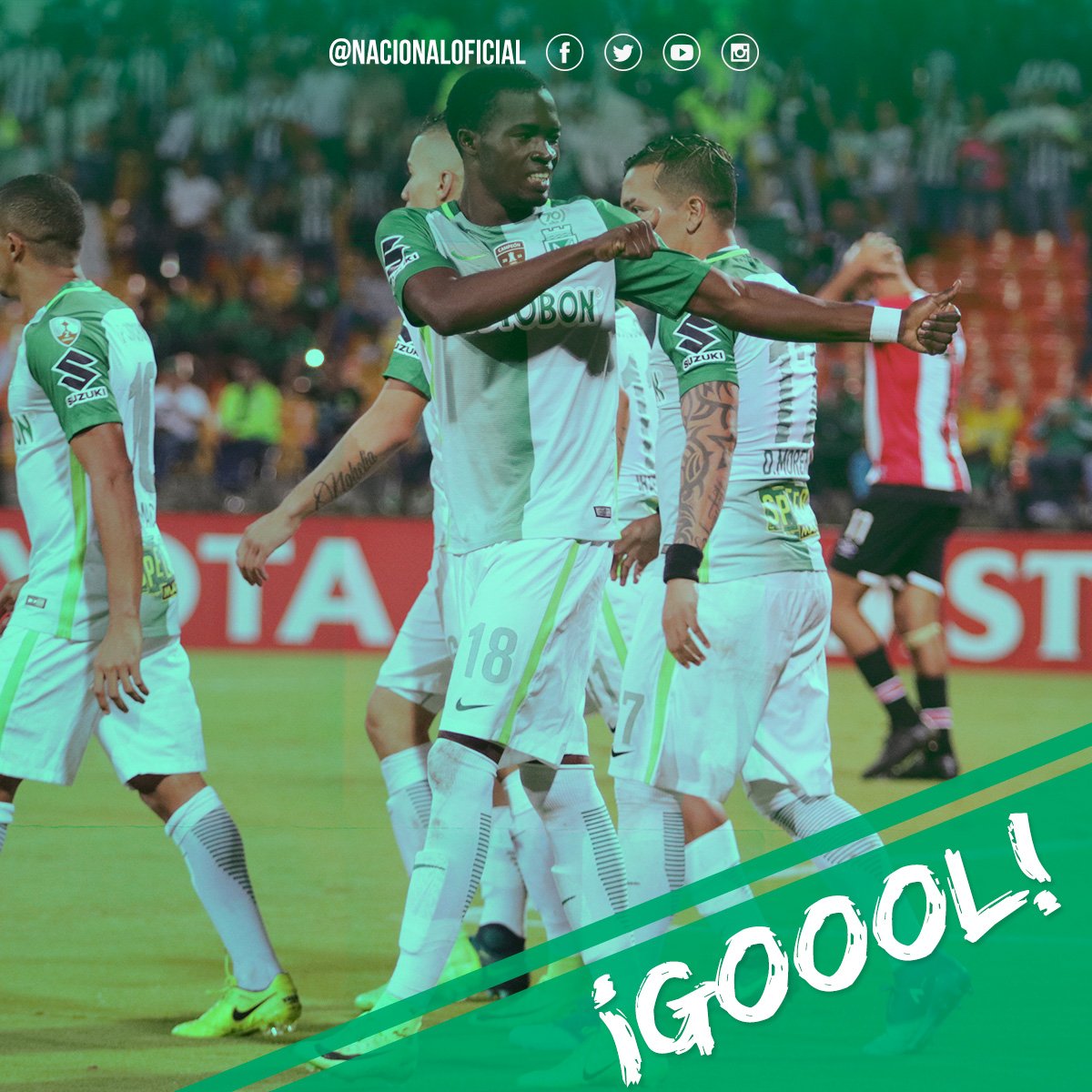 nacionaloficial's tweet photo. Minuto 77: Gooooooooooooool de Nacional. Gooooooooooooool de Rodin Quiñones. #MiNacionalEnVivo https://t.co/ptzfkdiWZ2