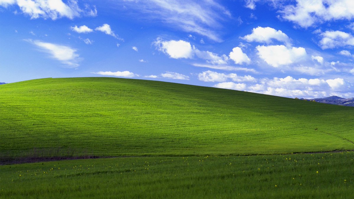 けっぱ ちなみに Windows Xpの壁紙 Bliss はカリフォルニアに実在するブドウ畑だそうで Windows Rt Gigazine Windows Xpの壁紙になった草原は現在はこんな感じになっている T Co Jylffwj5xg