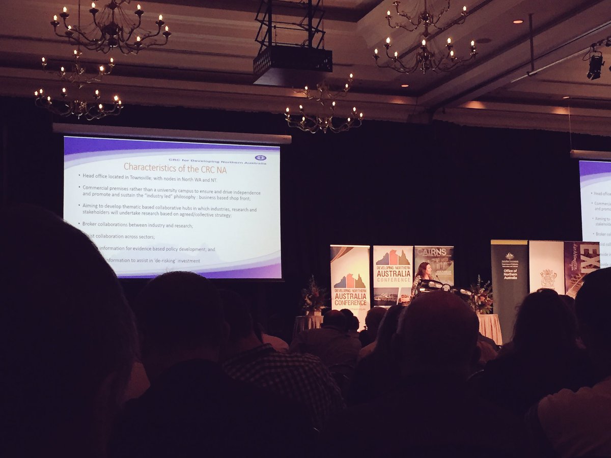Refreshing to hear from @SheridenMorrison #CRC chair for #DevelopingNorthernAustralia on expanding markets, jobs, skilled workforce #DEVNTH