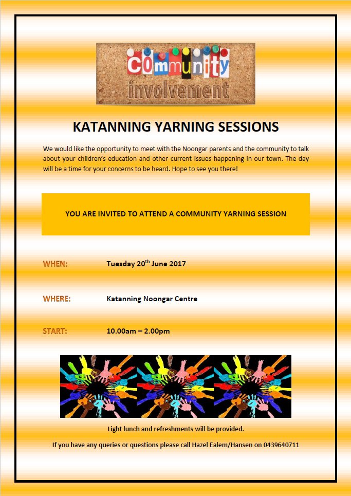Yarning sessions #tomorrow #katanning